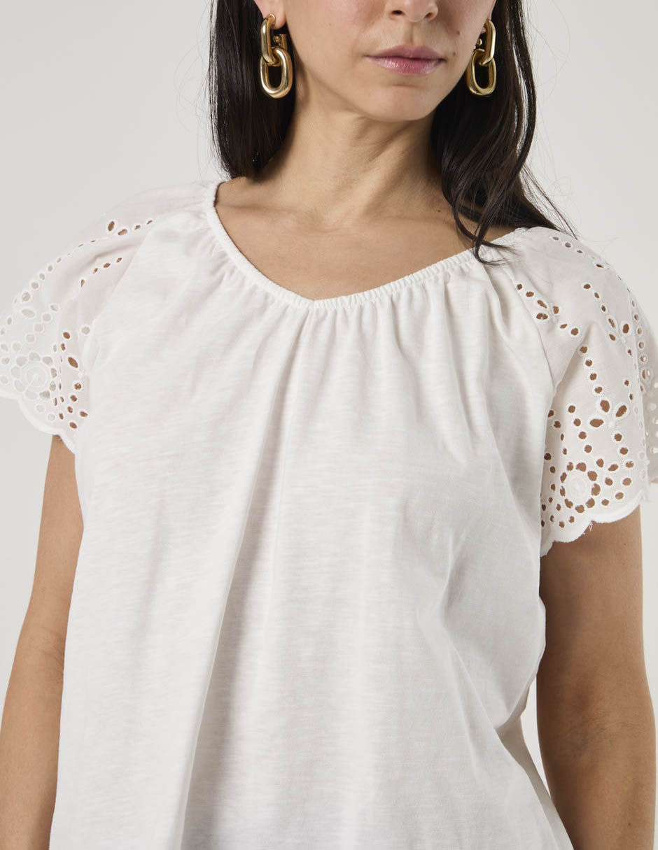Blusa manga corta para mujer 4
