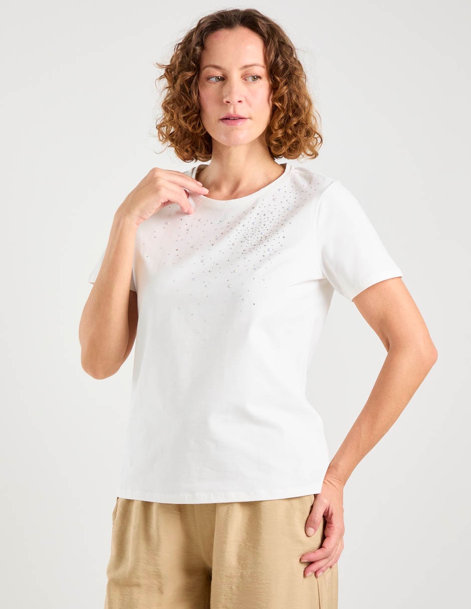Blusa manga corta para mujer