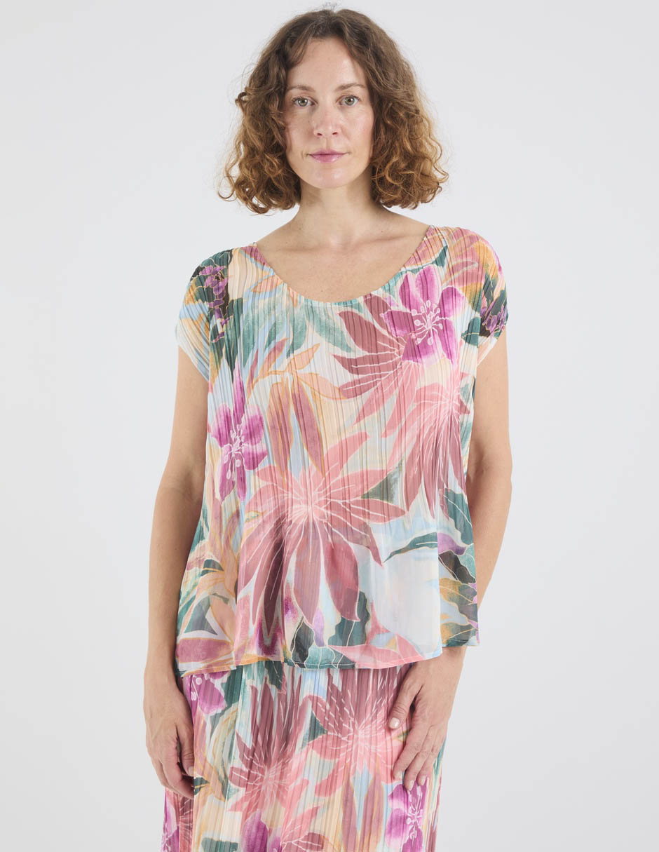 Blusa manga corta para mujer