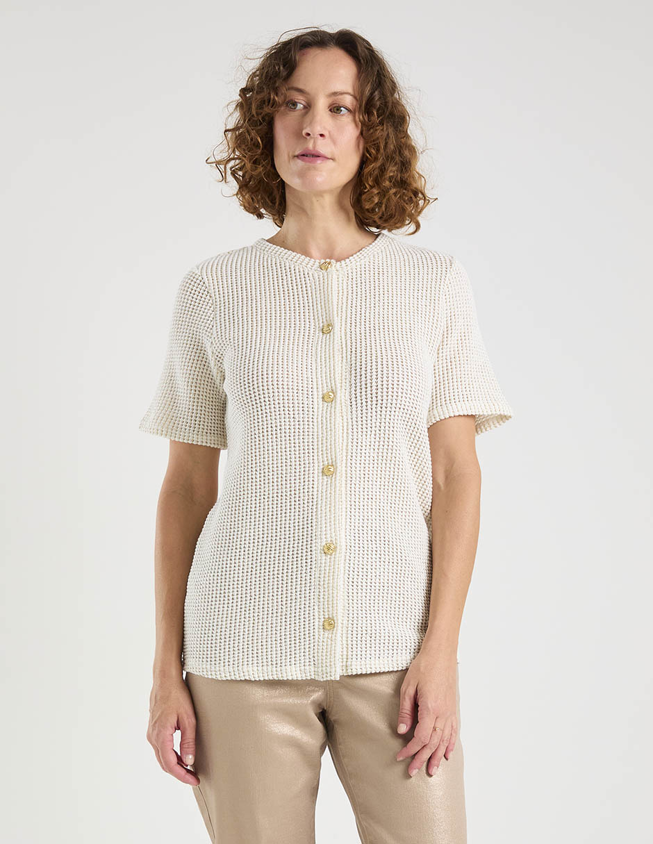 Suéter cuello con botón para mujer 5