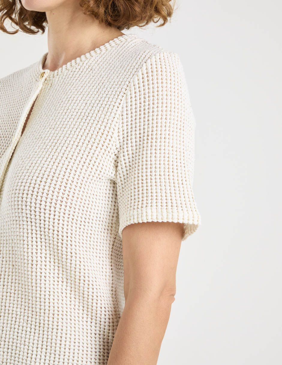 Suéter cuello con botón para mujer 3