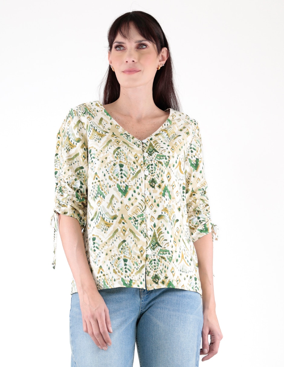 Blusa manga 3/4 para mujer
