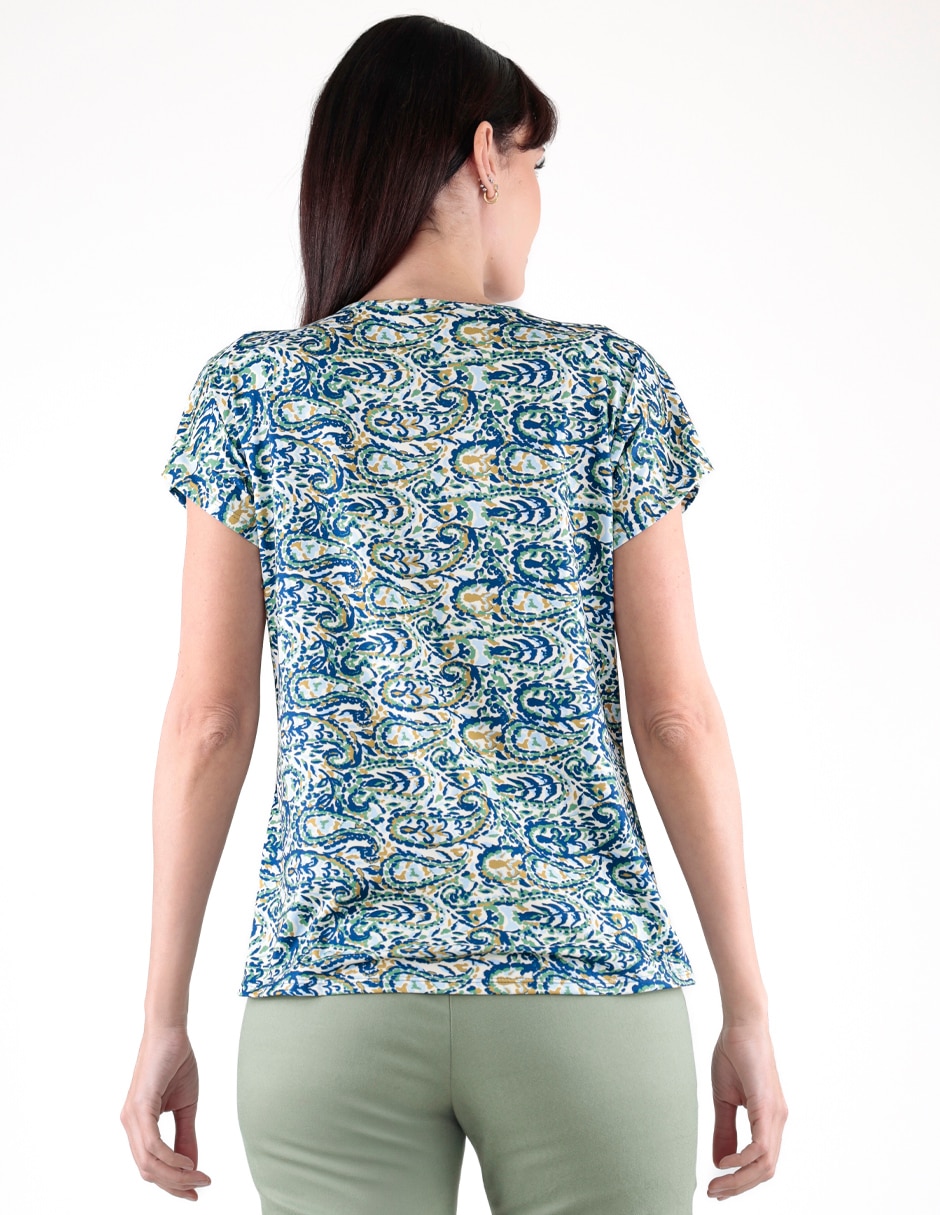 Blusa Margaret manga corta para mujer