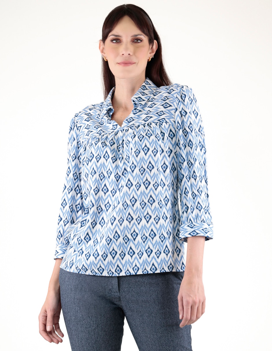 Blusa manga 3/4 para mujer Blusa manga 3/4 para mujer