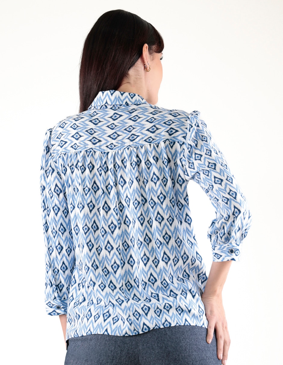 Blusa Margaret manga 3/4 para mujer