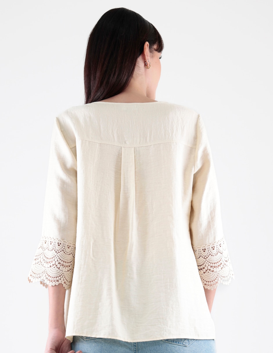 Blusa manga 3/4 para mujer 2
