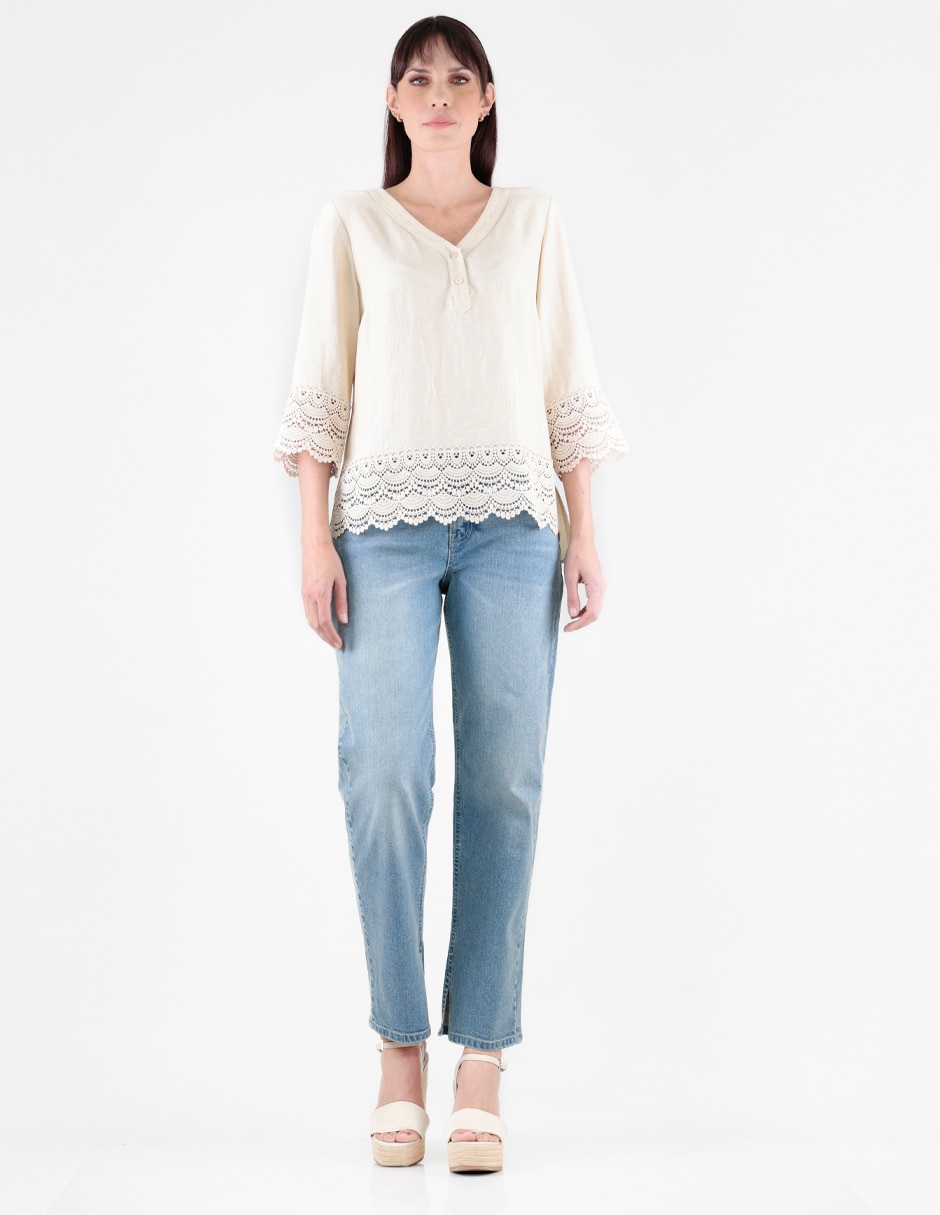 Blusa manga 3/4 para mujer 3