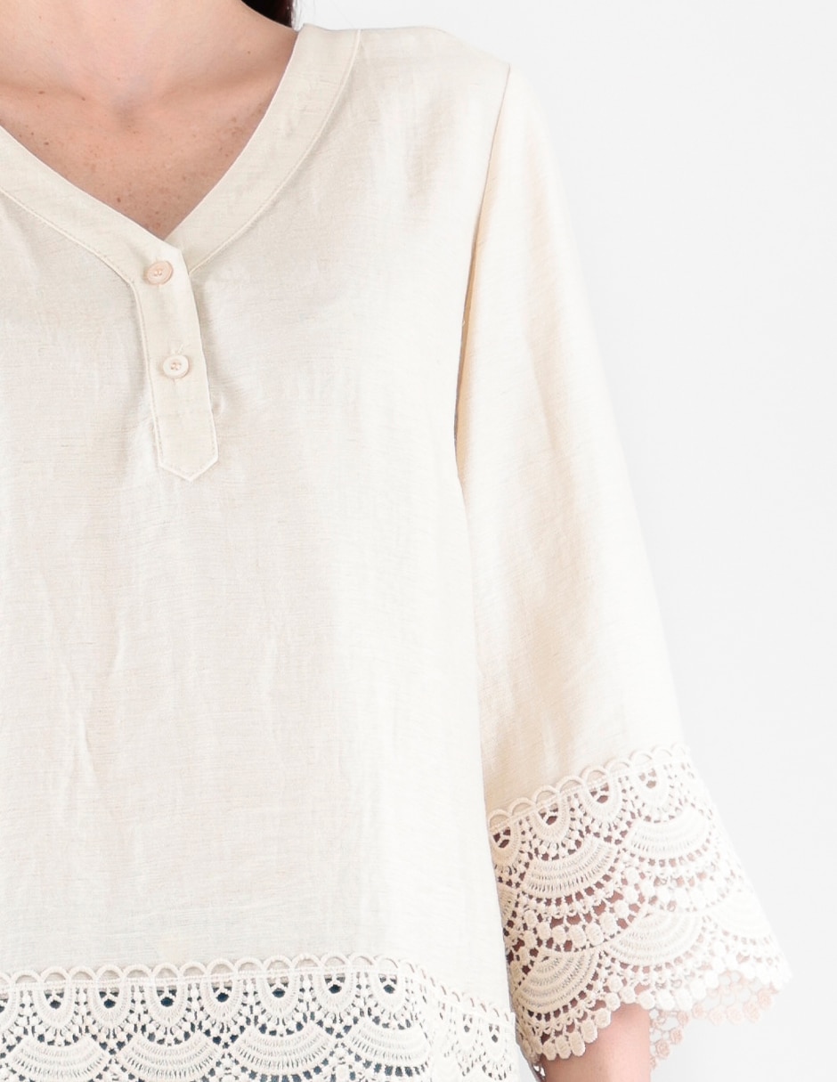 Blusa manga 3/4 para mujer 4