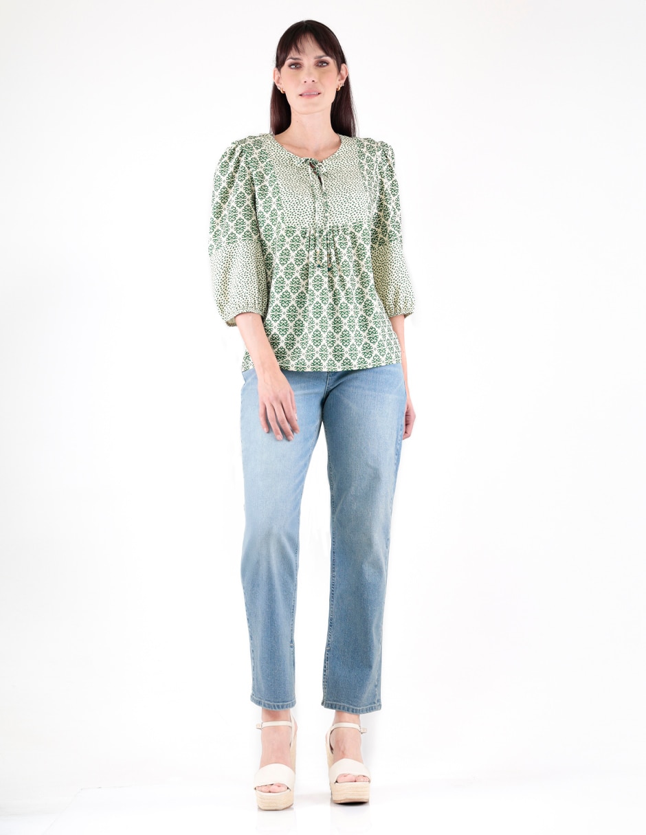 Blusa Margaret manga 3/4 para mujer