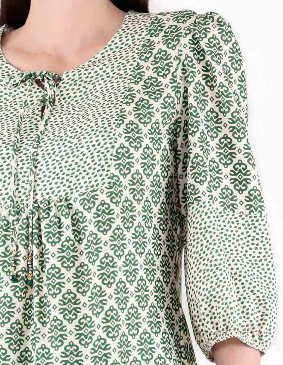 Blusa Margaret manga 3/4 para mujer