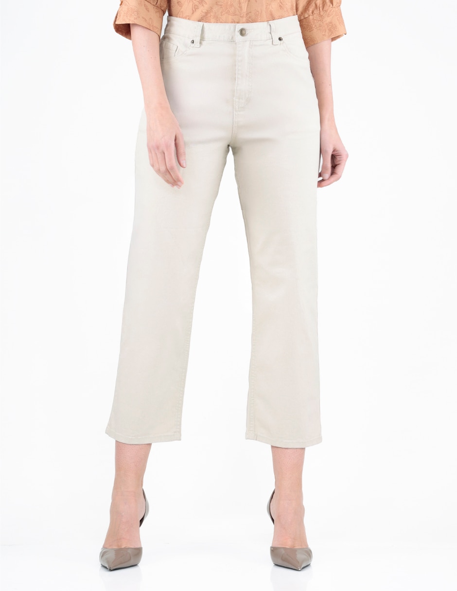 Jeans capri slim para mujer