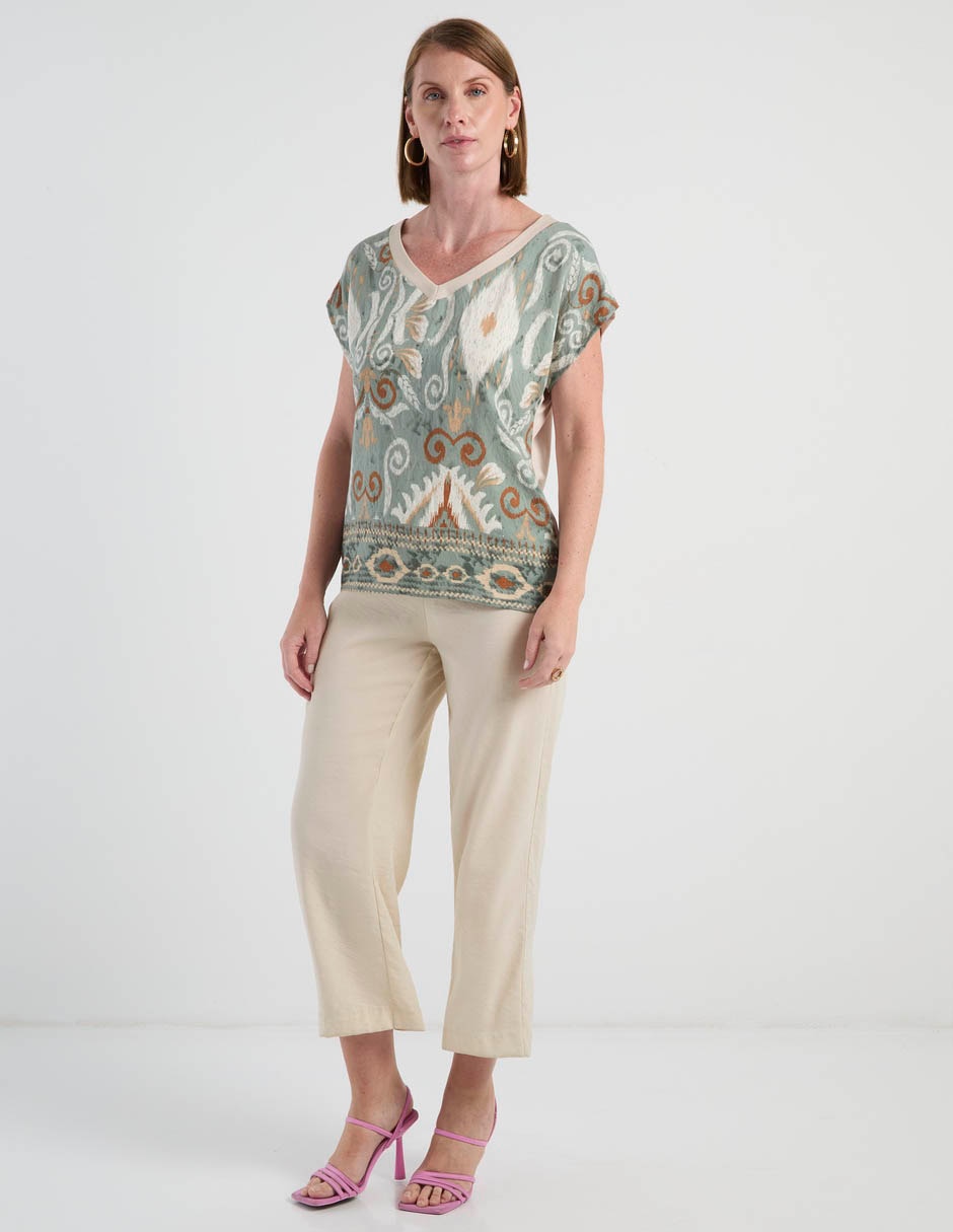 Blusa manga corta para mujer 4