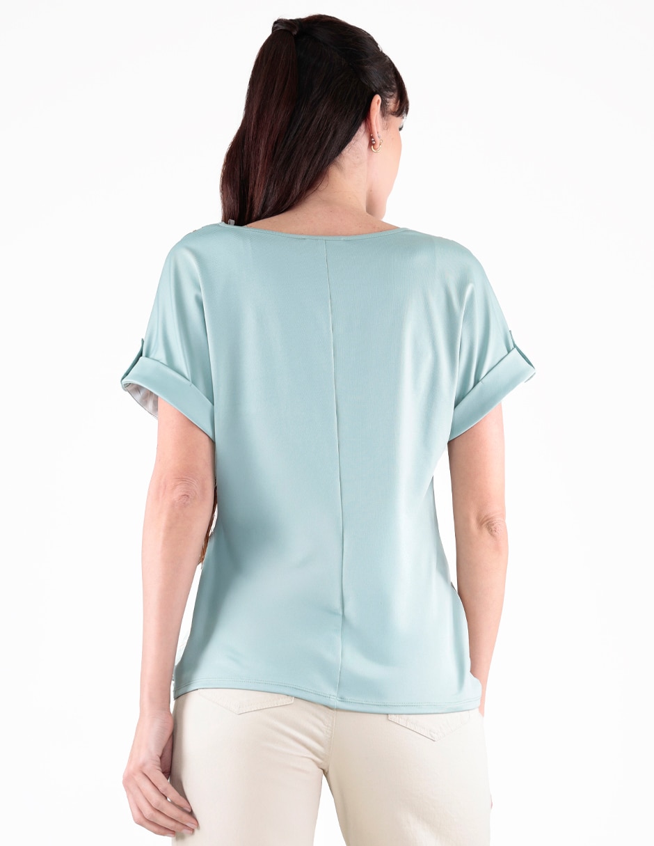 Blusa manga corta para mujer 3