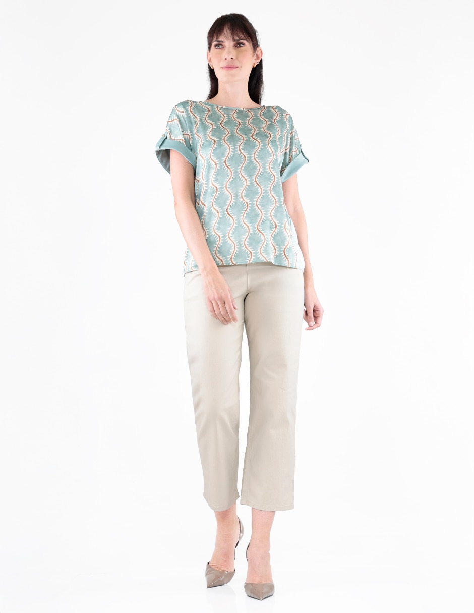 Blusa manga corta para mujer 4