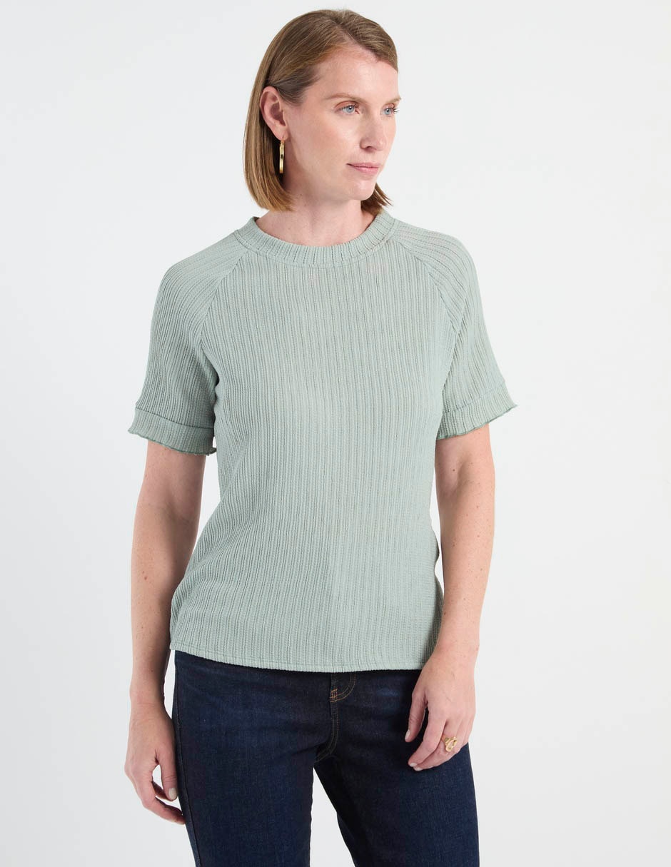 Blusa manga corta para mujer