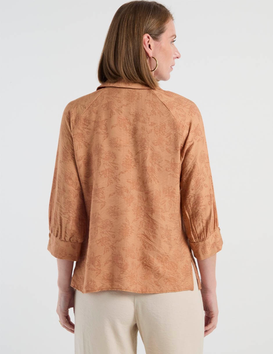 Blusa margaret manga 3/4 para mujer