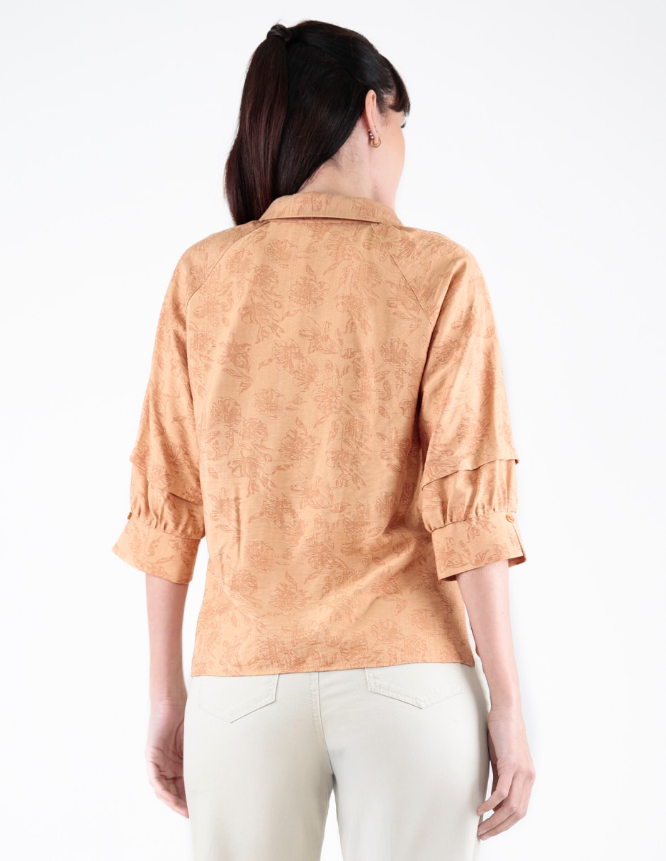 Blusa margaret manga 3/4 para mujer