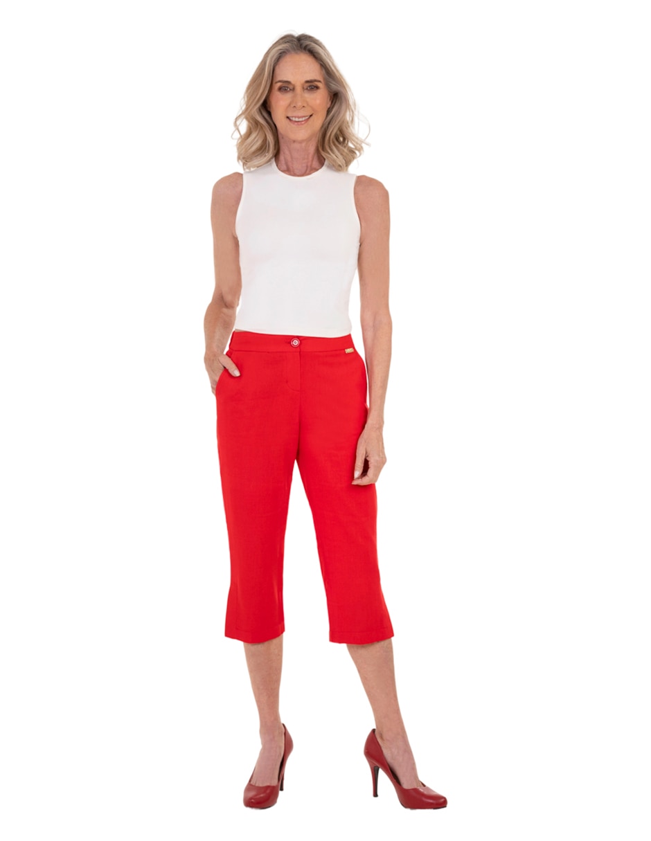 "pantalón" capri regular "para mujer" 2