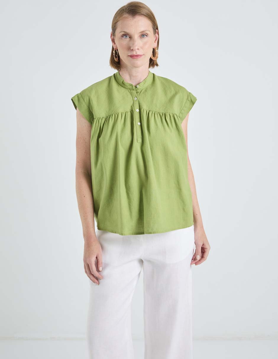 Blusa manga corta para mujer