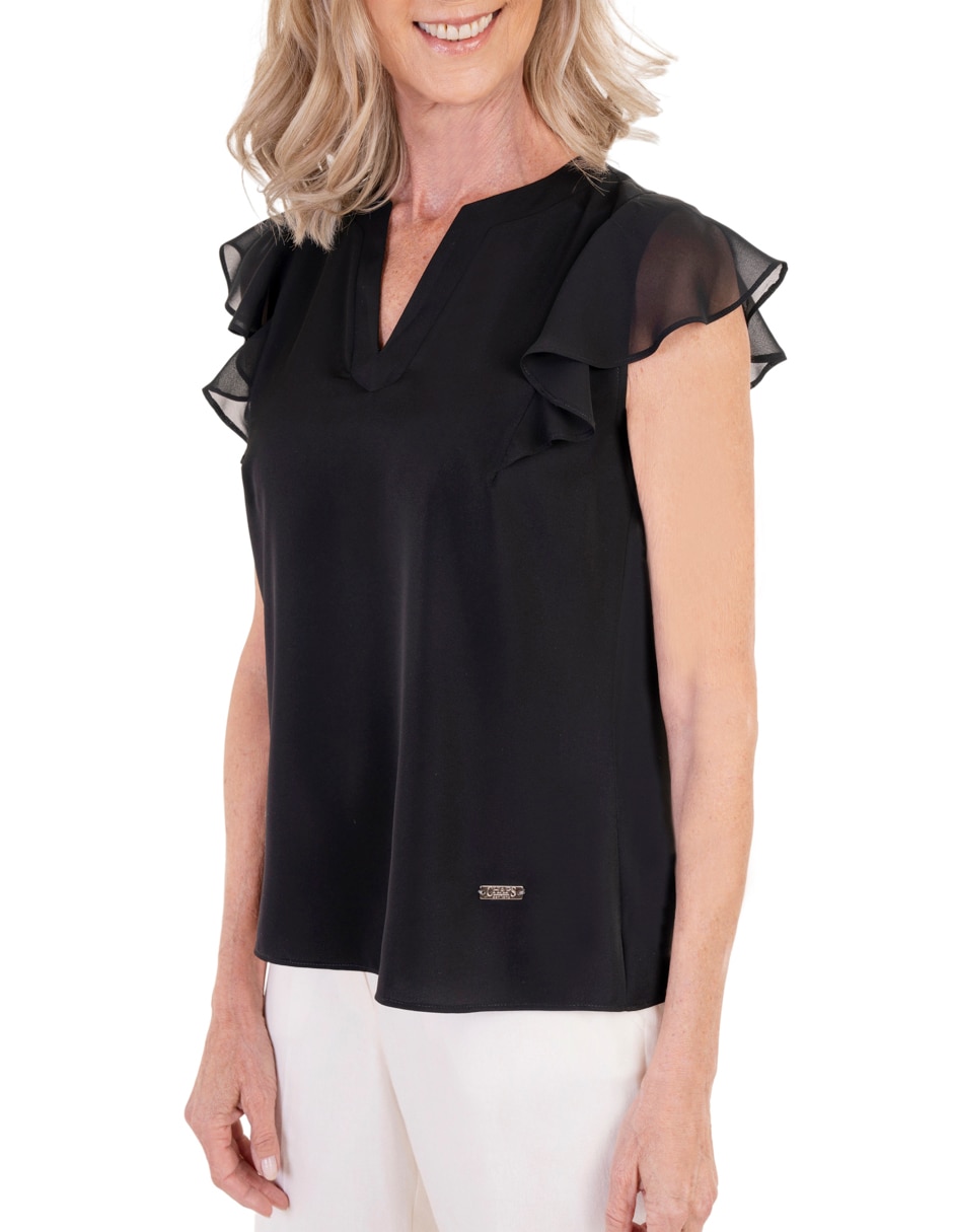 Blusa manga corta para mujer 4