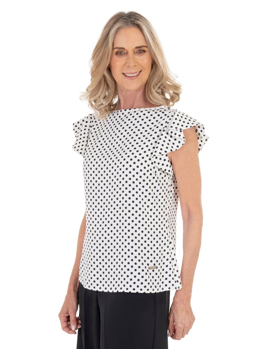 Blusa manga corta para mujer