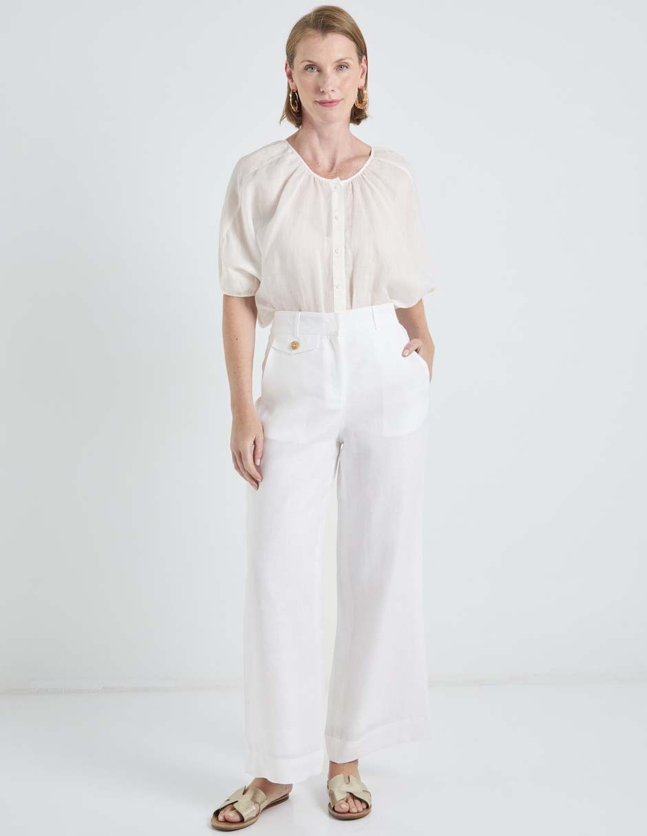 Pantalón coulotte amplio para mujer 5