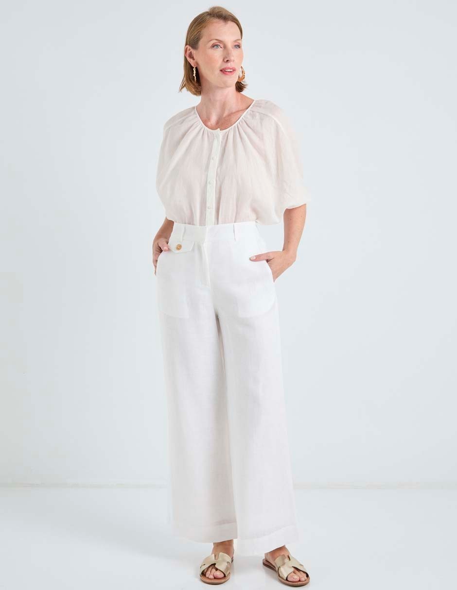 Pantalón coulotte amplio para mujer 4