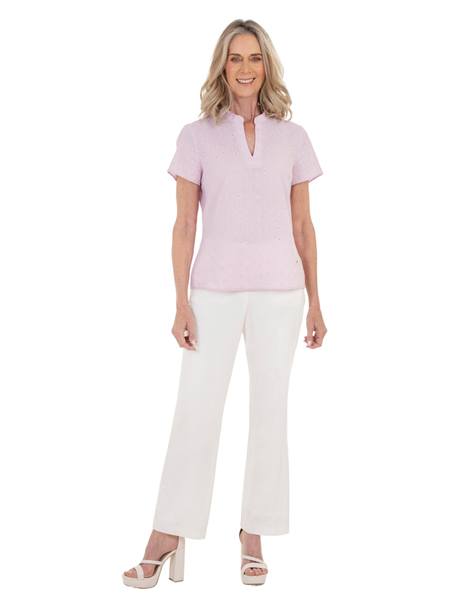Blusa sin familia manga corta para mujer 3