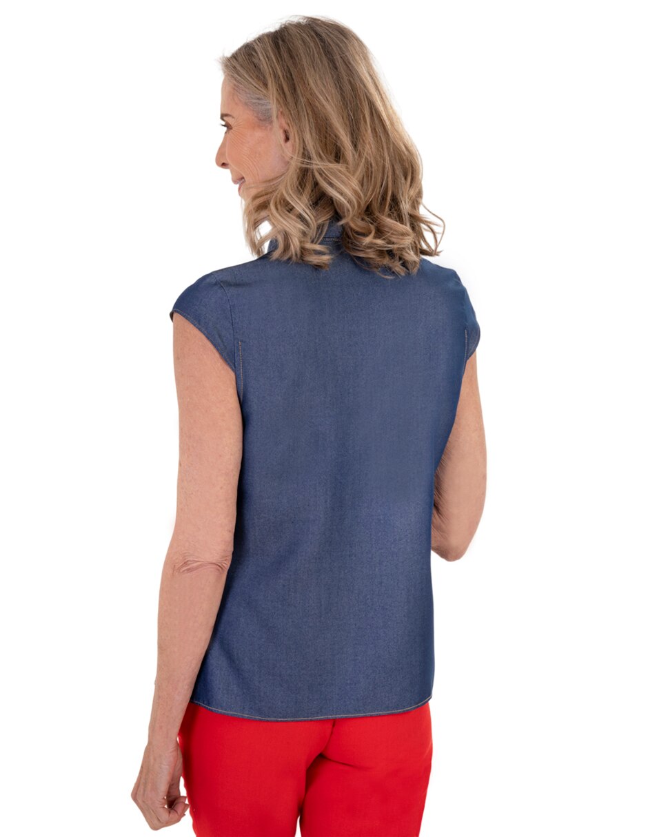 Blusa chaps sin familia "manga" corta "para mujer"