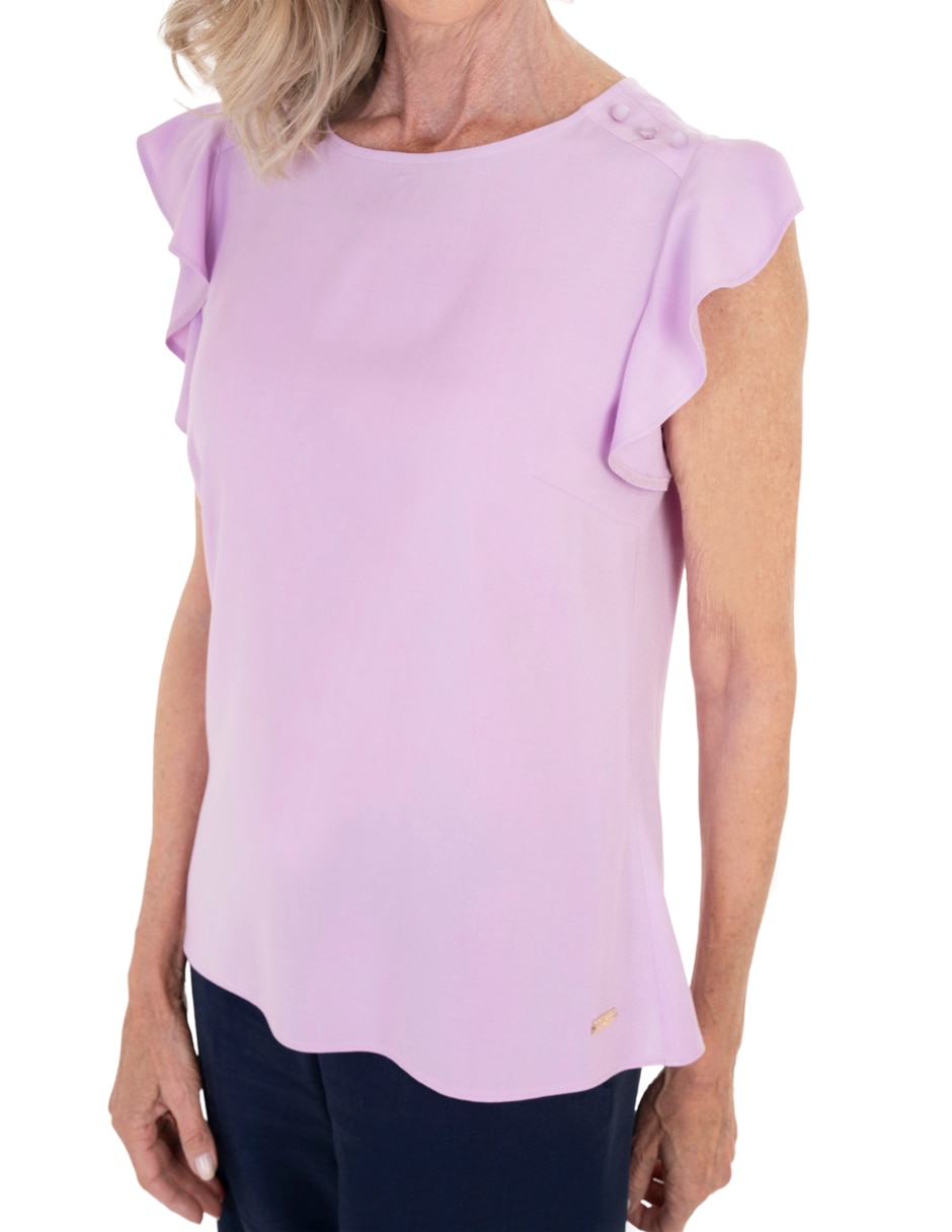 Blusa manga corta para mujer 4