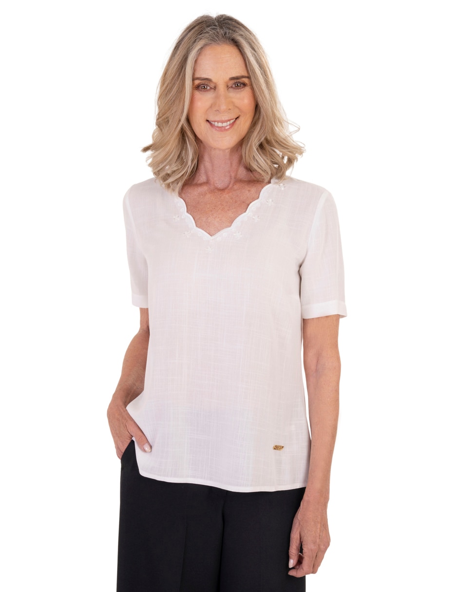 Blusa manga corta para mujer Blusa manga corta para mujer