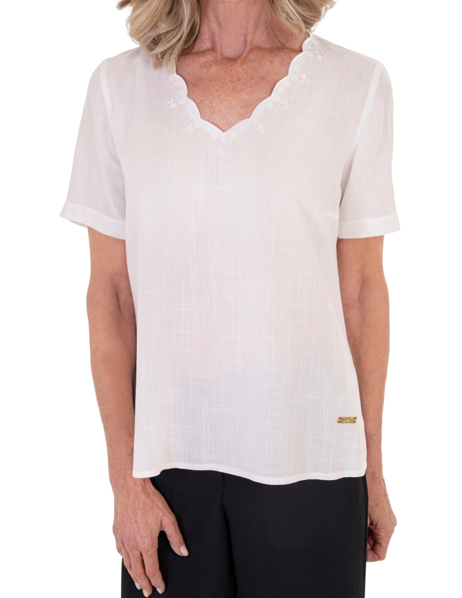 Blusa manga corta para mujer 3