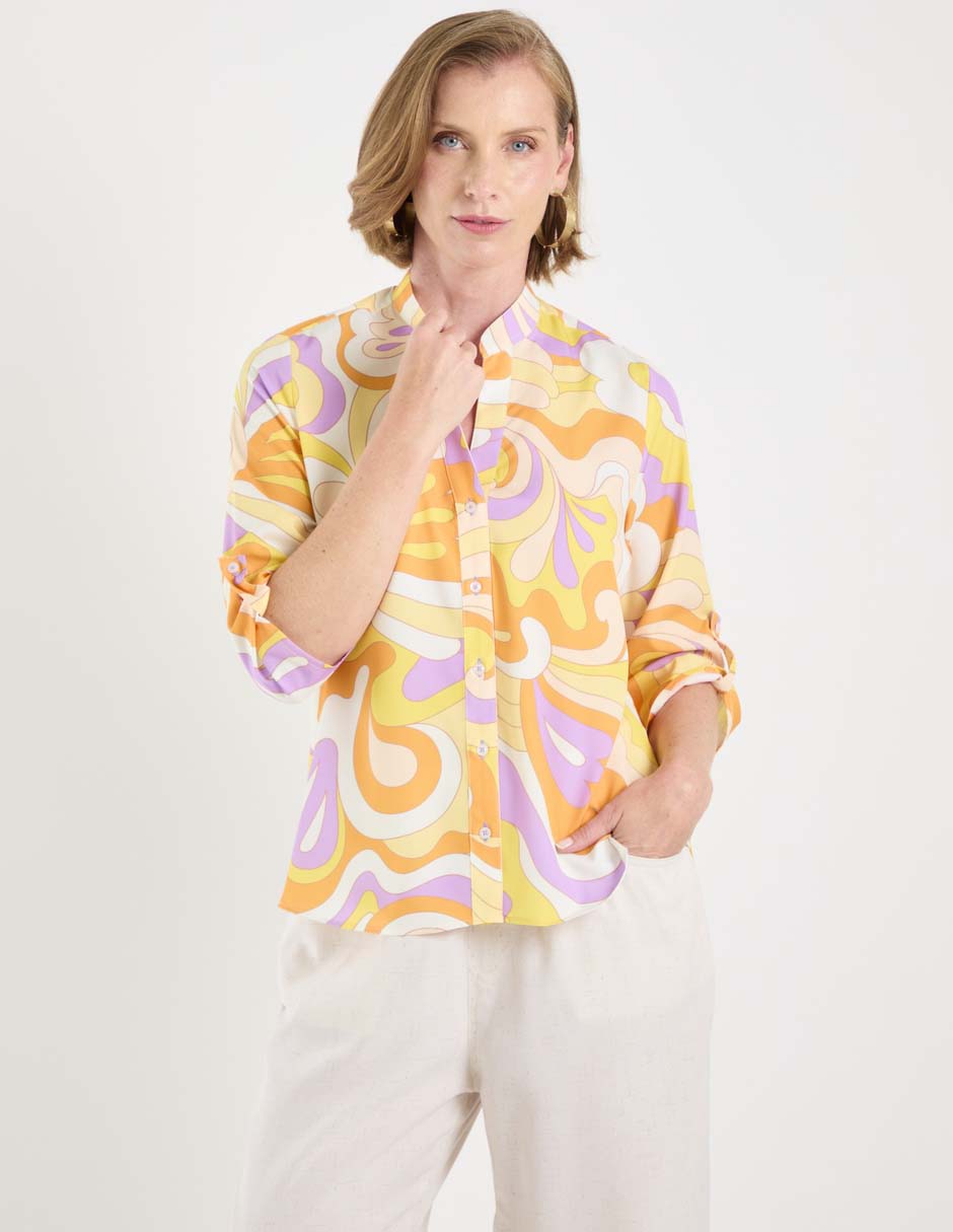Blusa manga 3/4 para mujer