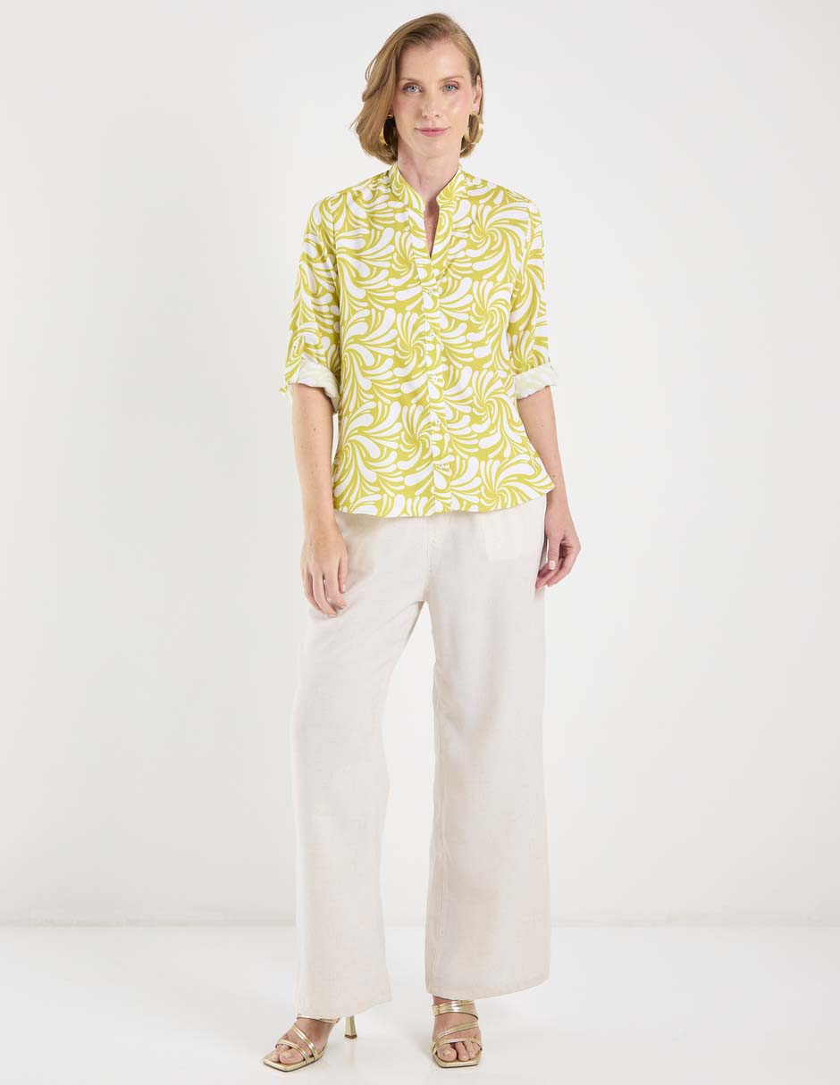 Blusa camisera manga 3/4 para mujer 5