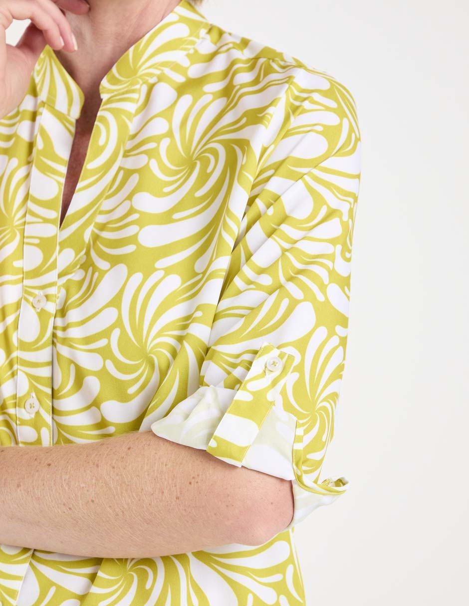 Blusa camisera manga 3/4 para mujer 2