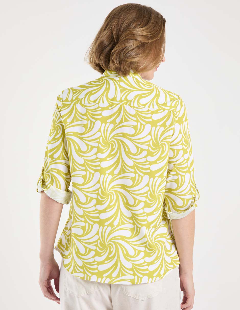 Blusa camisera manga 3/4 para mujer 7