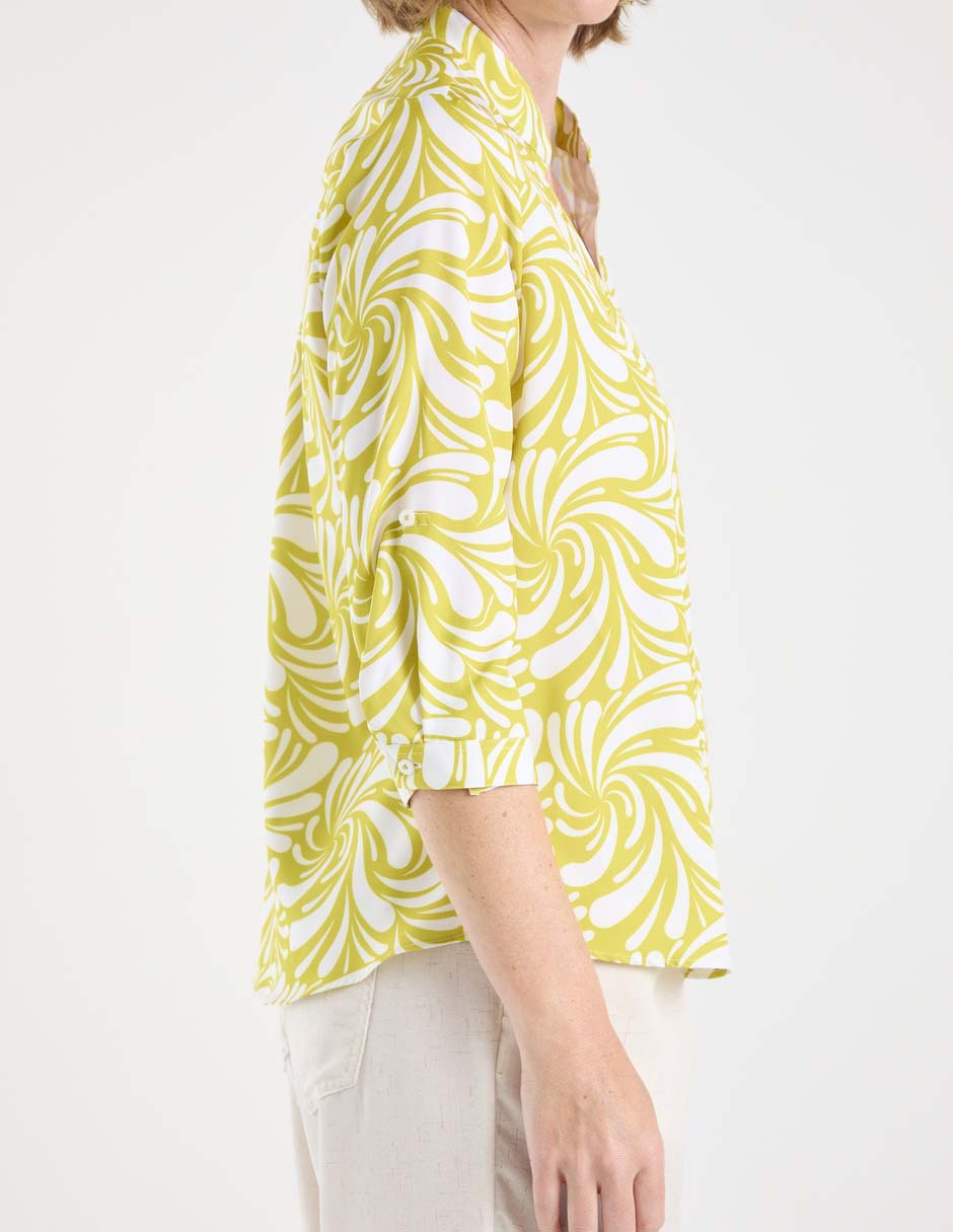 Blusa camisera manga 3/4 para mujer 3