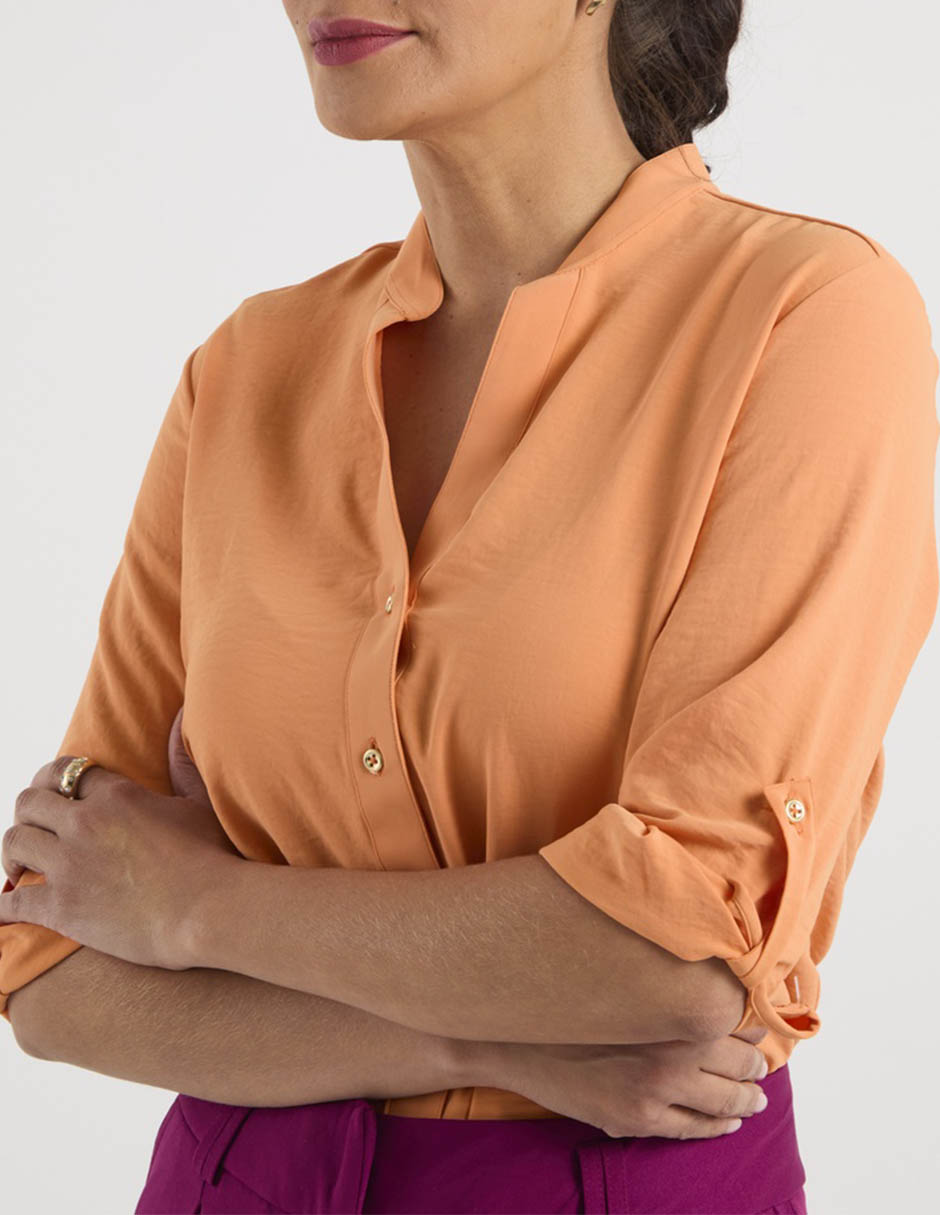 Blusa camisera manga 3/4 para mujer 10
