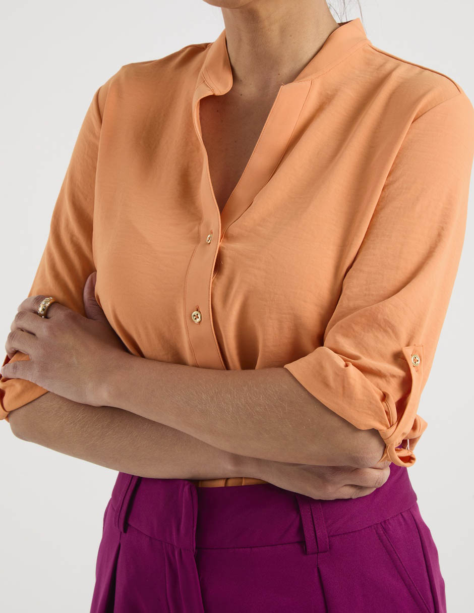 Blusa camisera manga 3/4 para mujer 11