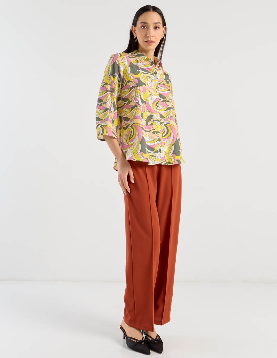Blusa camisera LPC manga 3/4 para mujer
