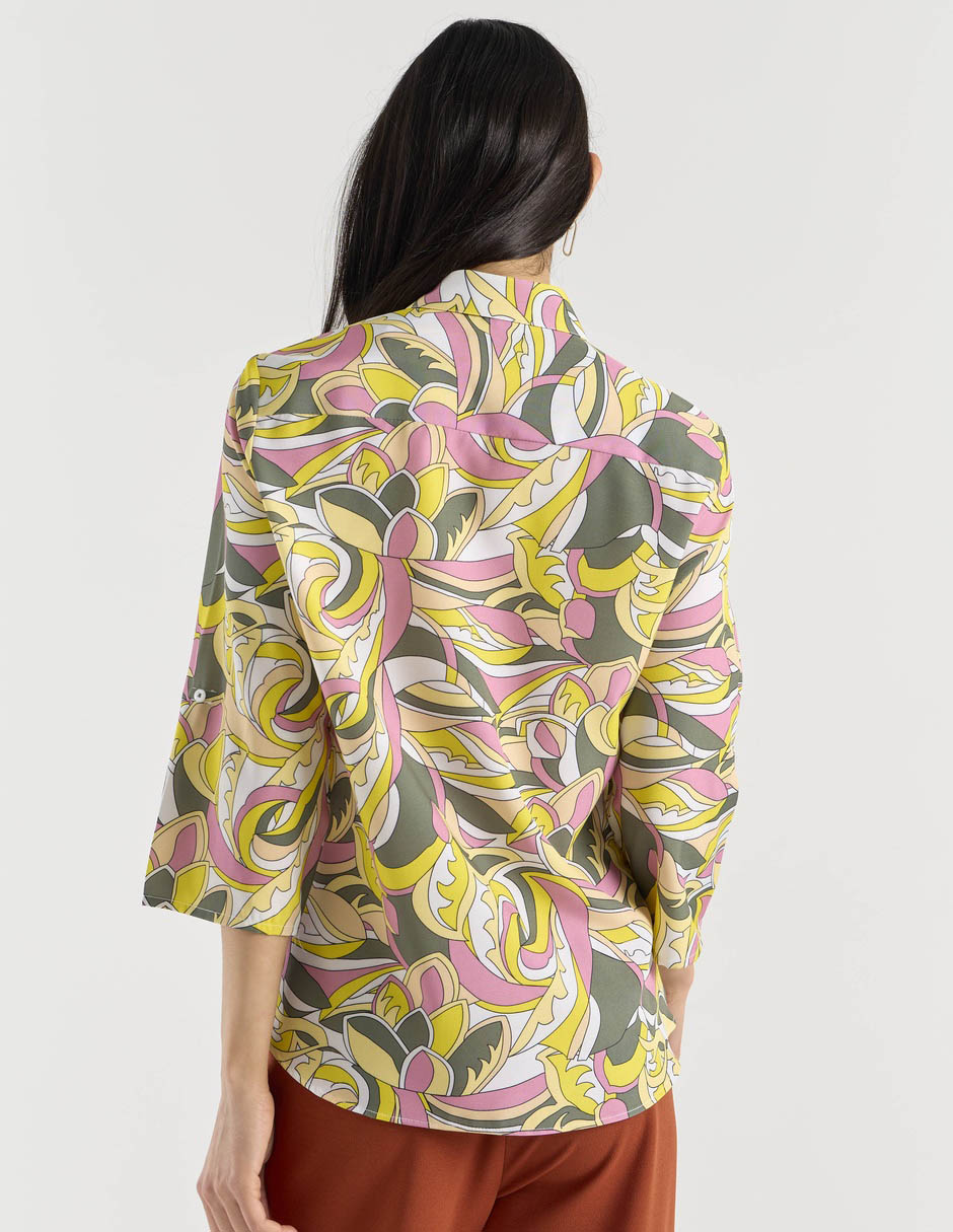 Blusa camisera LPC manga 3/4 para mujer