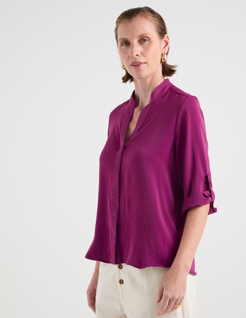 Blusa camisera LPC manga 3/4 para mujer