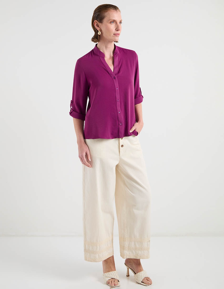 Blusa camisera LPC manga 3/4 para mujer