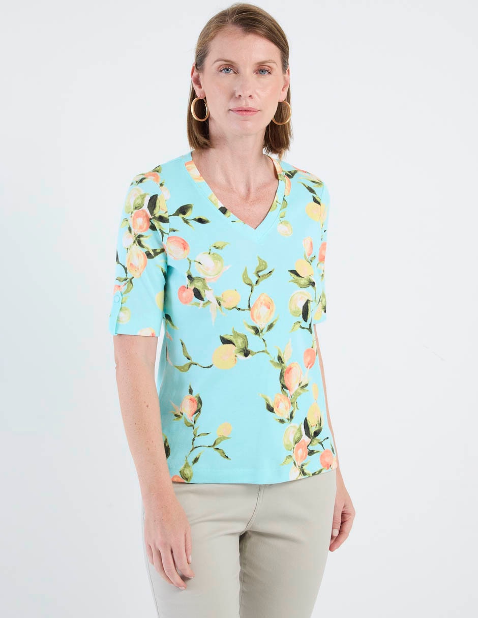 Blusa manga corta para mujer