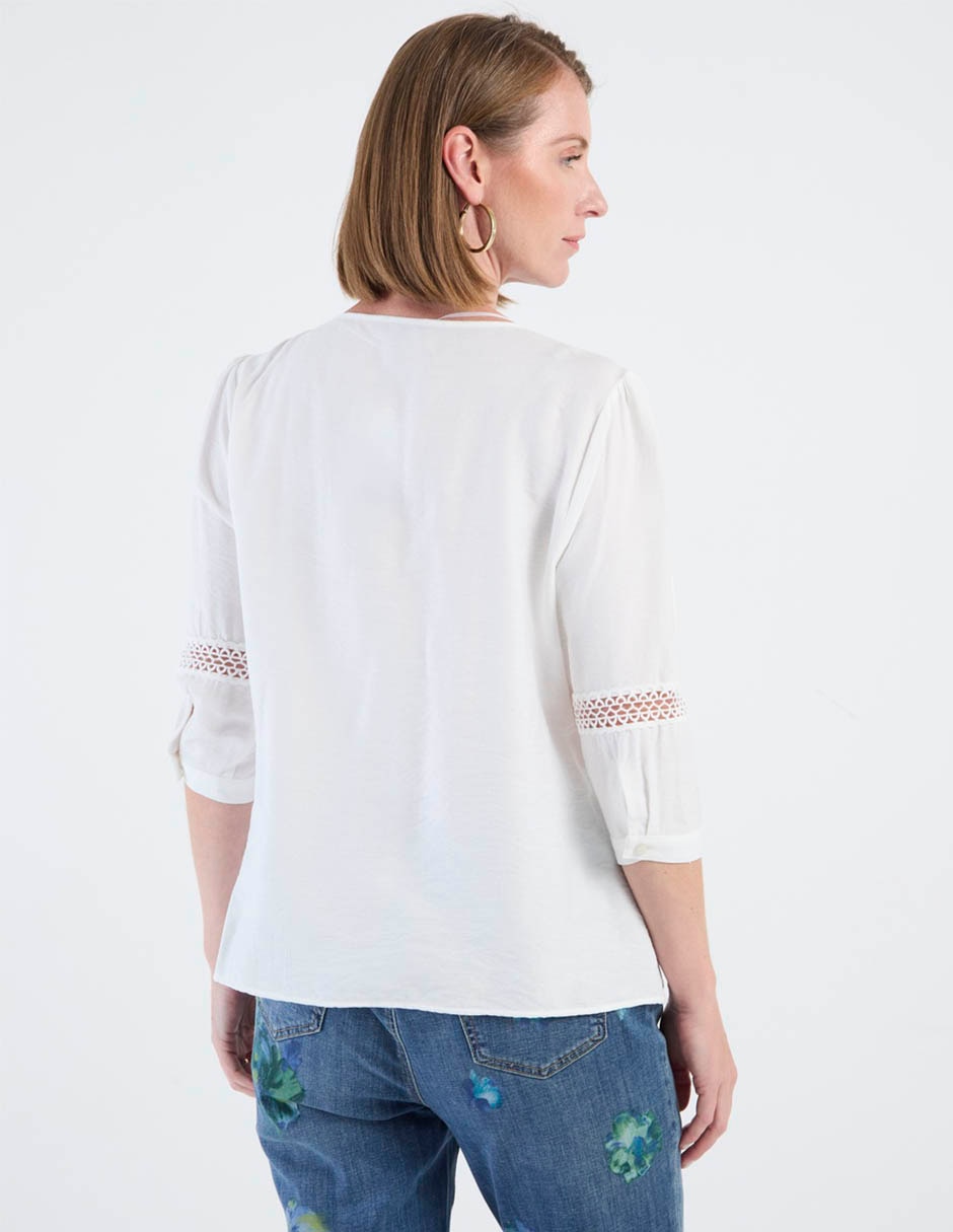 Blusa manga al codo para mujer 2
