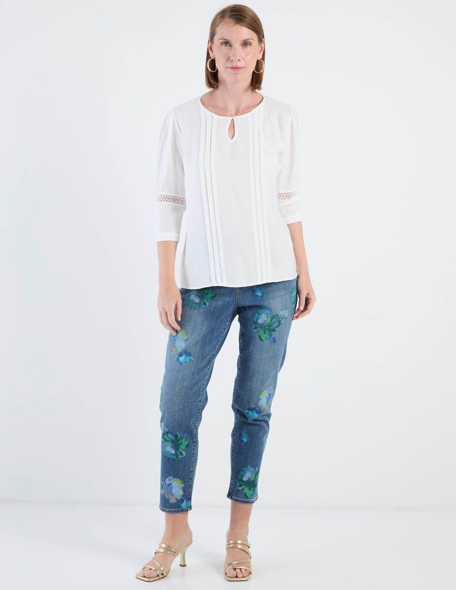 Blusa manga al codo para mujer 3