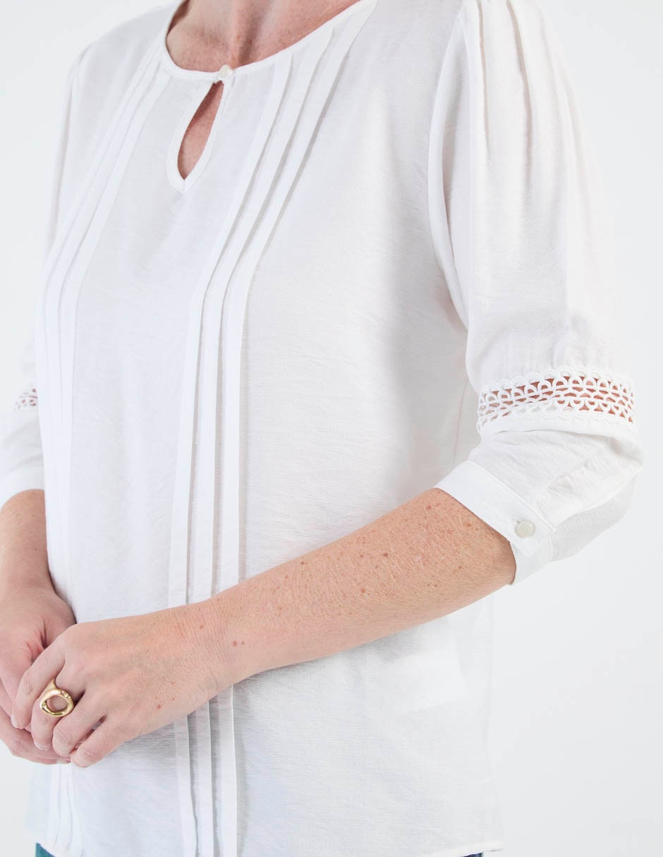 Blusa manga al codo para mujer 4