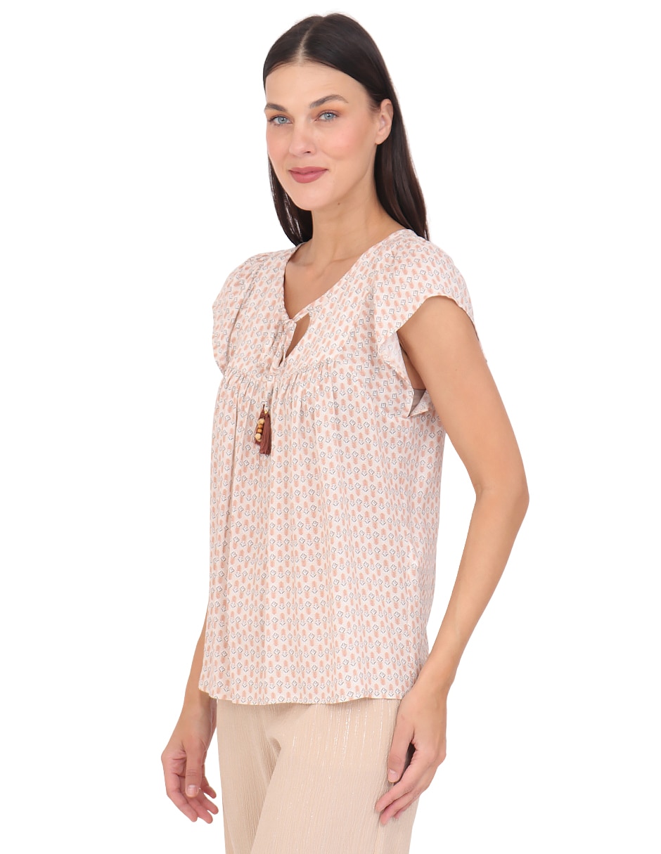 Blusa manga corta para mujer 8