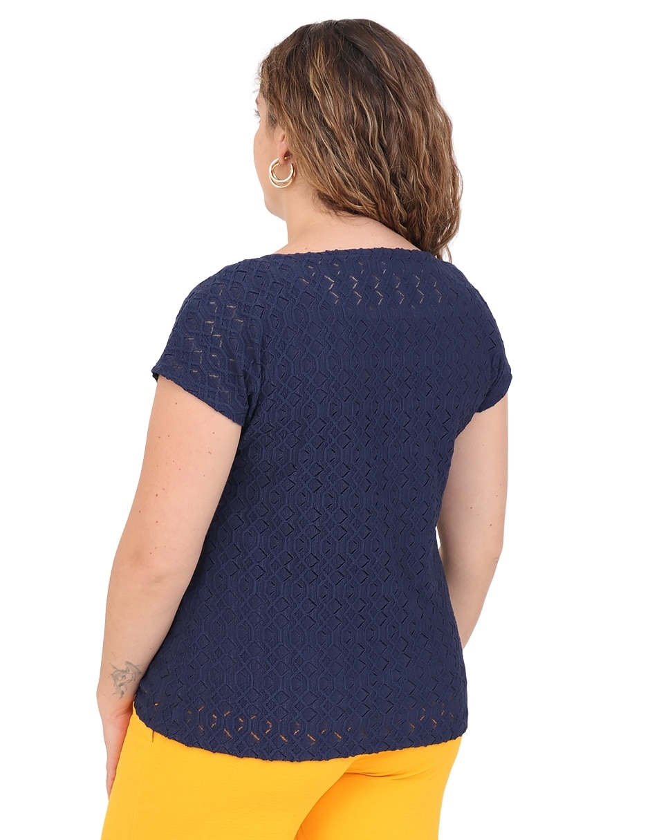 Blusa manga corta para mujer 7