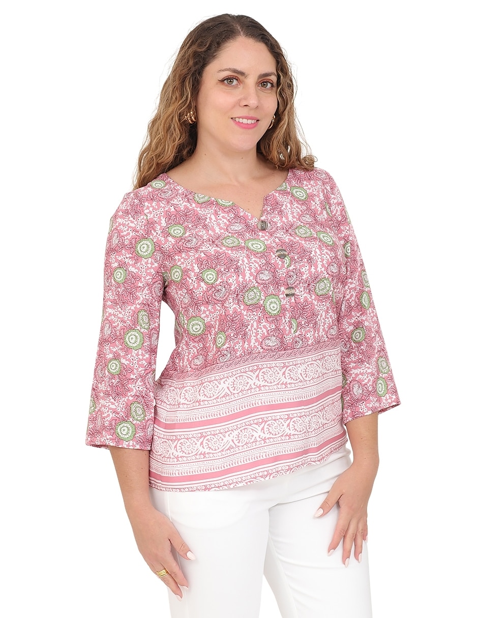 Blusa manga 3/4 para mujer 1